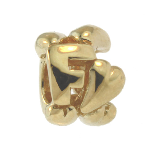 Trollbeads 21144F Letter Bead F, Gold