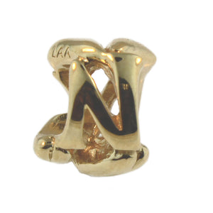 Trollbeads 21144N Letter Bead N, Gold