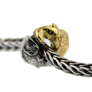 Trollbeads 41814 Happy Fish, Silver & Gold