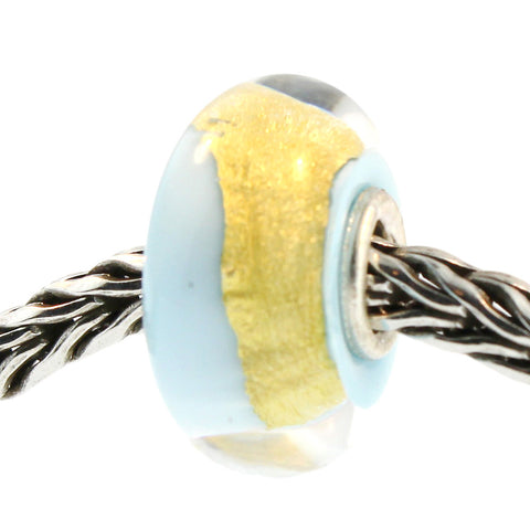 Trollbeads 62017 Light Blue Gold